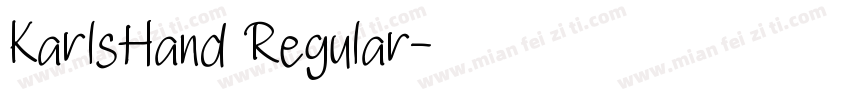KarlsHand Regular字体转换